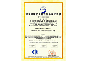 職業(yè)健康安全管理體系認證證書